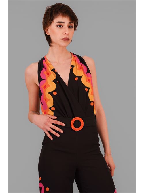 Tuta in crepe fantasia twins fantasy | T4599PRINT